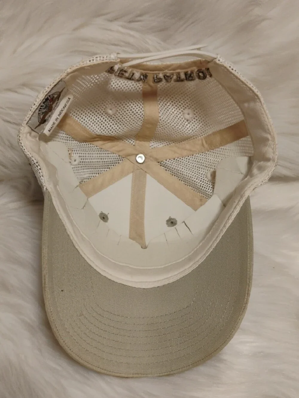 (C-75) Indianapolis Speedway Beige Mesh-Back Hat